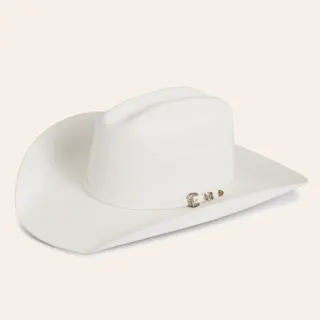 White Wesley Creased Felt Cowboy Hat